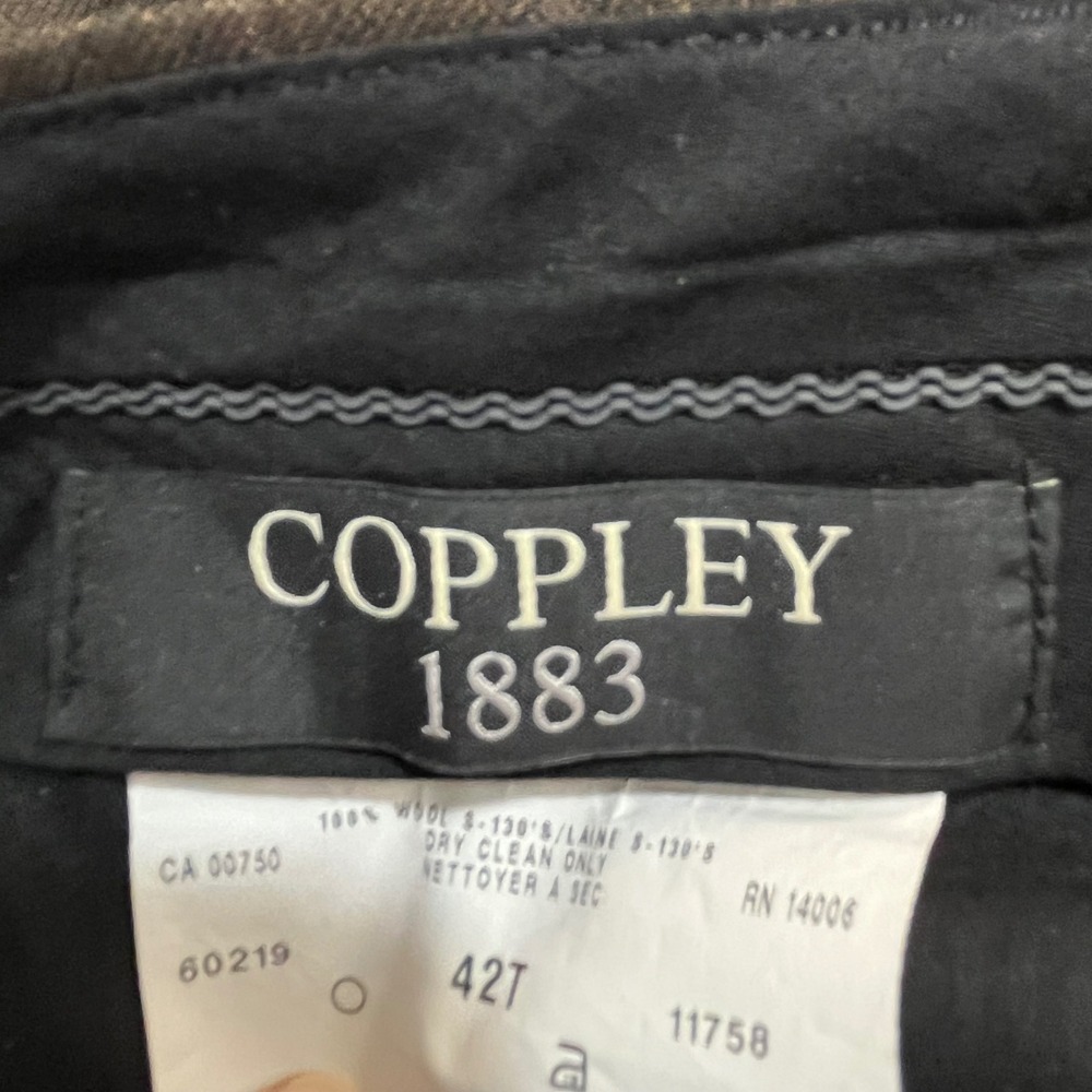 Coppley 1883 Brown Wool Dress Slacks Flat Front Trousers Canada 42x28 - Picture 5 of 8